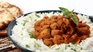 Butter chicken with rice